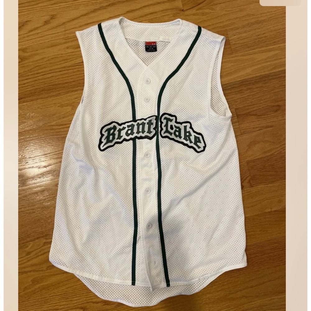 BRANT LAKE CAMP Baseball jersey men med white green
